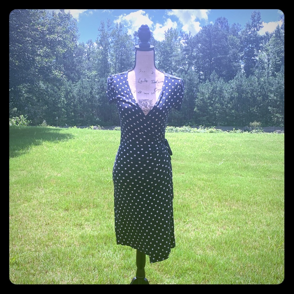 Sexy Poka dot wrap dress